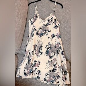 ASHER by fab’rik | Cream Abstract Brushstroke Spaghetti Strap Mini Dress